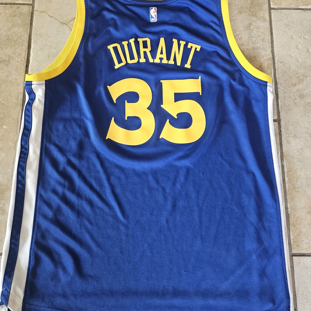 Fanatics Blue and Yellow Kids Basketball Jersey